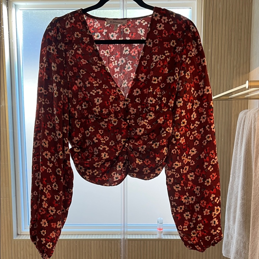 Floral Red Women's Top bcbg generation
